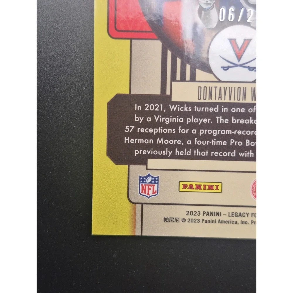 2023 Legacy Rookies Dontayvion Wicks #199 Gold Cracked Ice /25 (RC) Packers